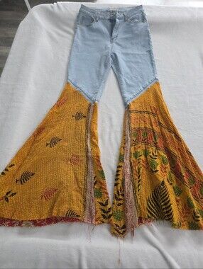 Kantha Bae Patchwork Flare Jeans